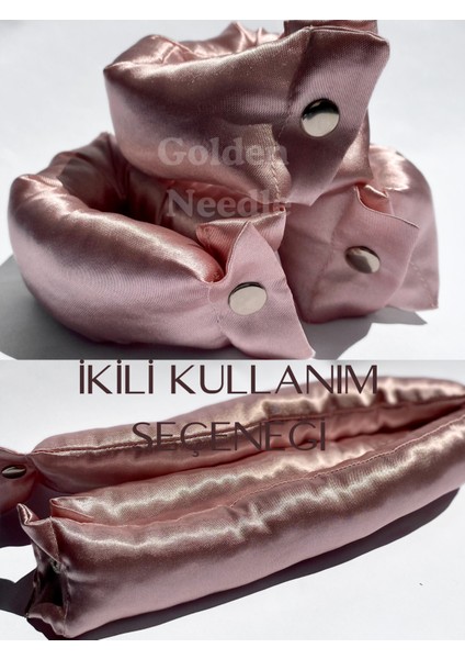 Saten Çıtçıtlı Bigudi Sosisi Isısız Saç Şekillendirici Pudra Pembe 3 Saç Bigudisi ve Saklama Çantası fırsatları