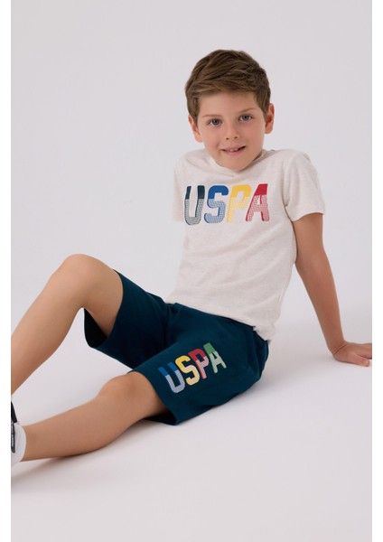 U.S. Polo Assn.. Erkek Çocuk Krem Bermuda Takım modelleri