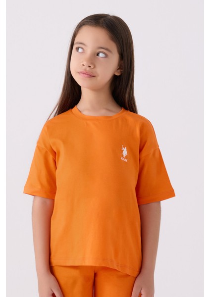 Kız Çocuk Turuncu Bermuda Takım fiyatları