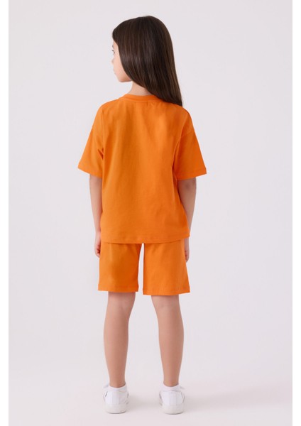 Kız Çocuk Turuncu Bermuda Takım indirimleri