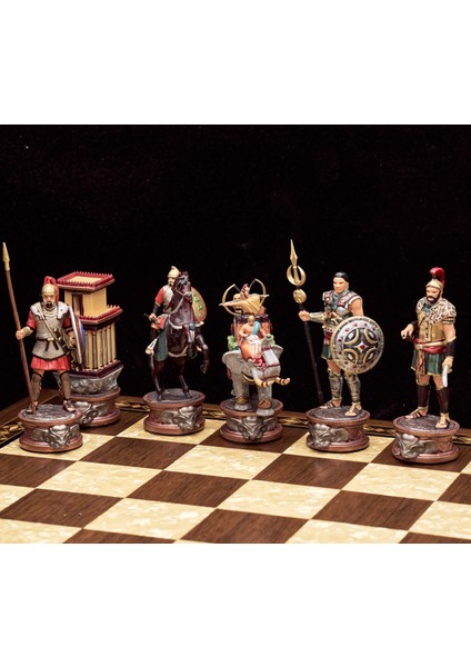 Kartaca - Roma Temalı Satranç Takımı (Şah 12 cm)