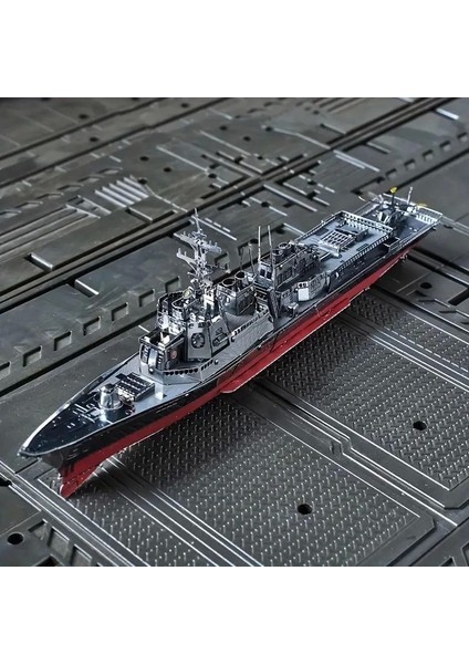 Burke Sınıfı Destroyer, Metal Dıy Montajlı Model, Üç Boyutlu Bulmaca, El Yapımı El Sanatları Dekorasyonu