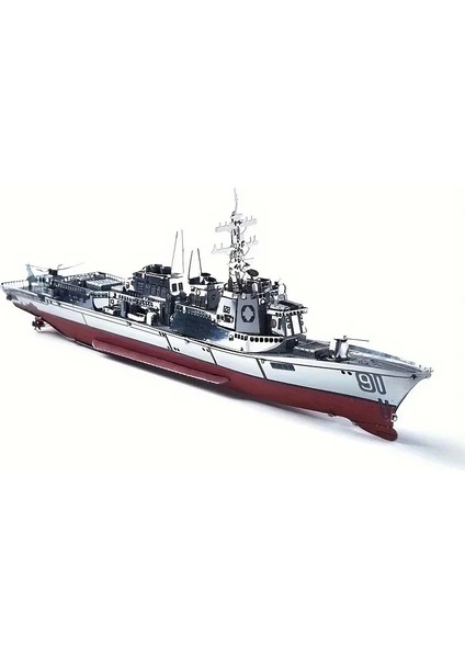 Burke Sınıfı Destroyer, Metal Dıy Montajlı Model, Üç Boyutlu Bulmaca, El Yapımı El Sanatları Dekorasyonu