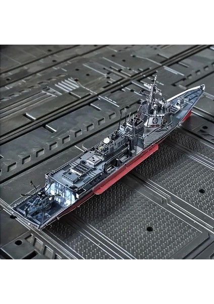 Burke Sınıfı Destroyer, Metal Dıy Montajlı Model, Üç Boyutlu Bulmaca, El Yapımı El Sanatları Dekorasyonu