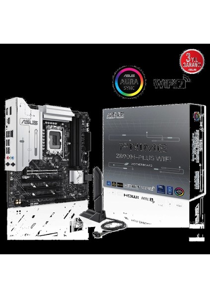 Prıme Z890M-PLUS 7600MHZ, 4xDDR5 Micro ATX Gaming Anakart