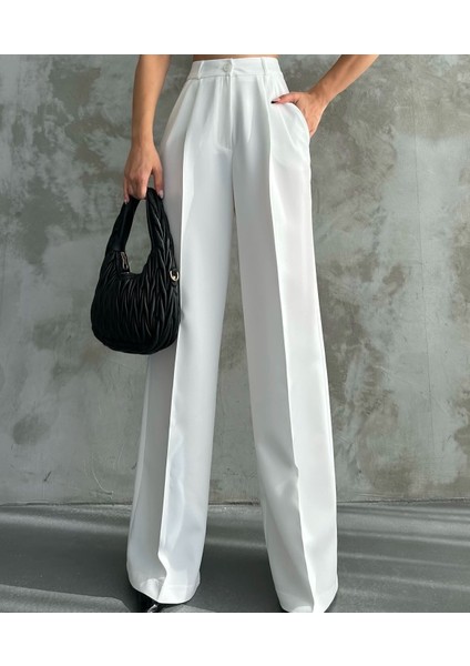 Beyaz Palazzo Pantolon modelleri