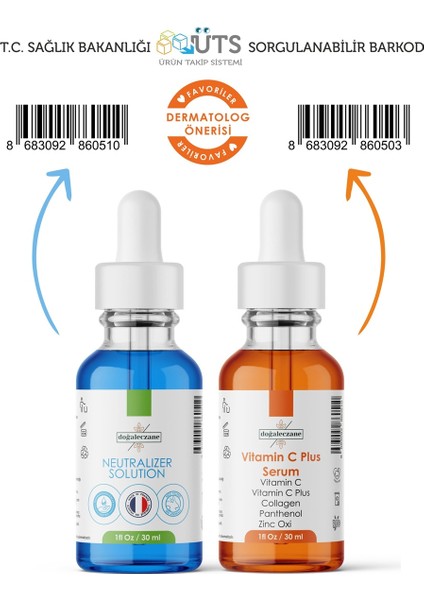 Alın Kırışıklıkları Giderme Mandelik Asit %10 Set Hızlı Etki 90 ml