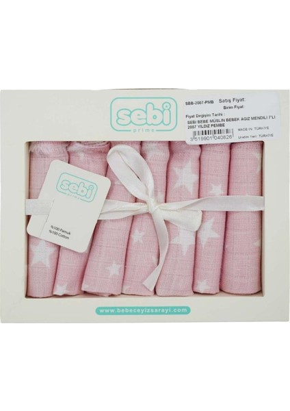 Sebi Bebe 7li Kutulu Müslin Bebe Mendil 2007 fırsatları