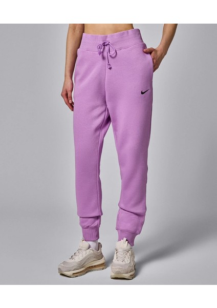 Sportswear Phoenix Fleece Yüksek Belli Polar Kadın Mor Eşofman Altı FD0893 modelleri