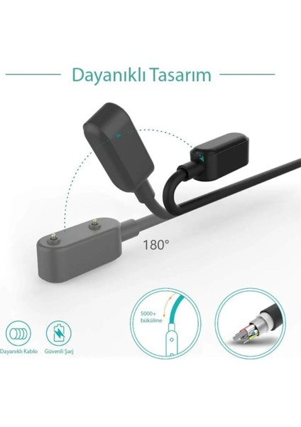 Huawei Watch Fit 3 Manyetik USB Şarj Kablosu 1 Metre