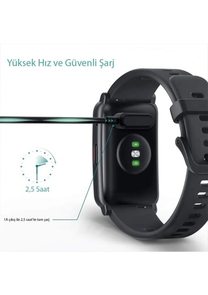 Huawei Watch Fit 3 Manyetik USB Şarj Kablosu 1 Metre