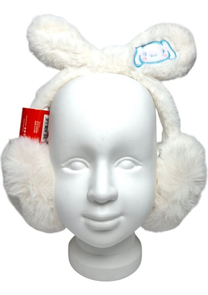Spteks Kitti Kız Çocuk Krem Renk Maskotlu Kışlık Peluş Kulaklık