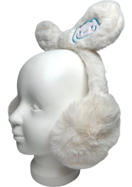 Spteks Kitti Kız Çocuk Krem Renk Maskotlu Kışlık Peluş Kulaklık
