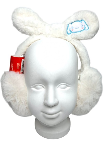 Spteks Kitti Kız Çocuk Krem Renk Maskotlu Kışlık Peluş Kulaklık