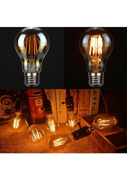 CT-4285 4W Rustik LED Ampul E27 Duylu Amber 2700K Renk 1 Adet