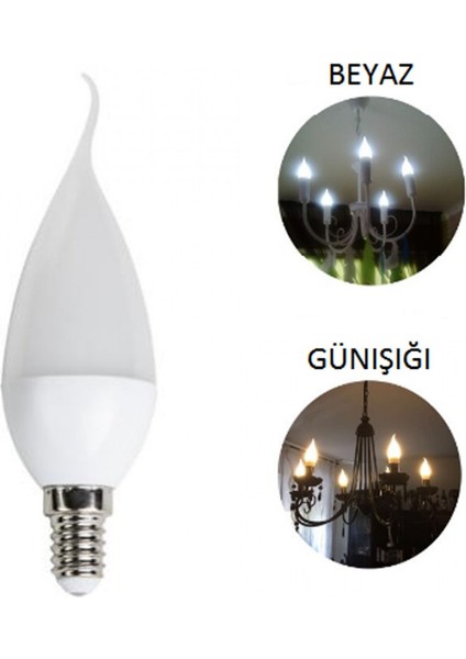 CT-4084G 8W LED Kıvrık Buji Ampul E14 3200K Gün Işığı Aydınlatma Lamba Işık fiyatları