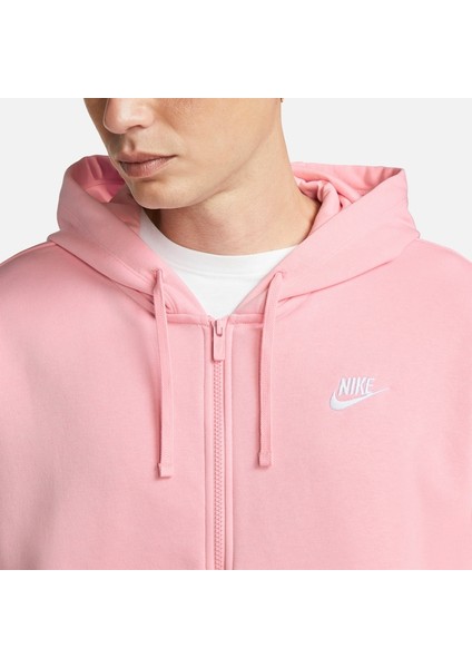 Sportswear Club Fleece Women's Full-Zip Hoodie Kadın Pembe Kapüşonlu Sweatshirt DQ5471-690