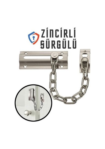 Sürgülü Kapı Emniyet Kilidi Saten