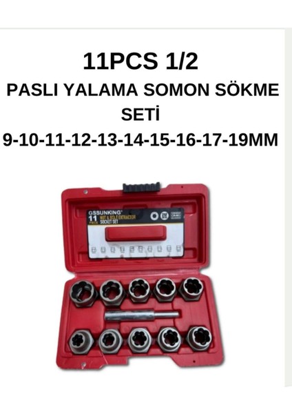 11 Adet 1/2 Paslı Yalama Somon Sökme Seti