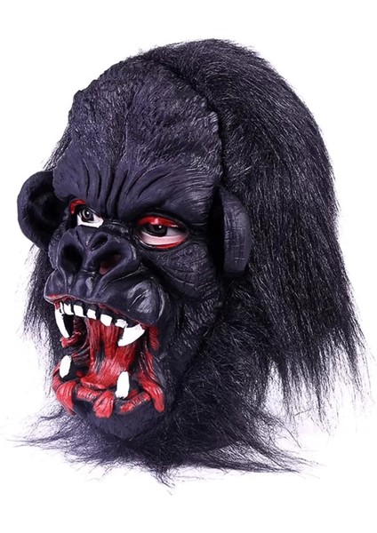 Lateks Goril Maskesi Maymun Maskesi Et Maskesi Orangutan Siyah Saçlı 2 No fiyatları