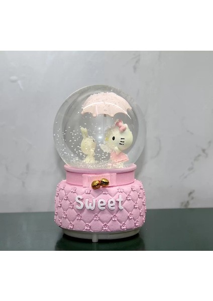 Hello Kitty Işıklı Müzikli Kar Küresi Orta Boy ALK3042