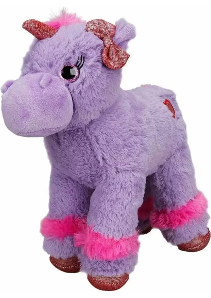 1511 Unicorn Renkli Peluş At 28 cm