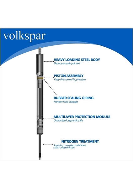 PASSAT B7 2011-2014 MODEL ARASI UYUMLU 320N MOTOR KAPUTU AMORTİSÖRÜ PİSTONU