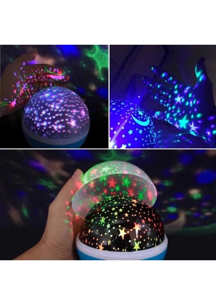 Starmaster Klc-03 3 x Kalem Pilli + 5 Volt Yıldız Yansıtmalı Küre Tip Gece Lambası