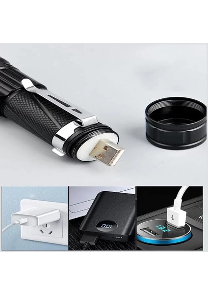 P50 LED Şarjlı Mıknatıslı USB El Feneri WT-622