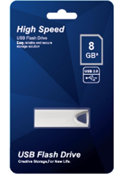 Elba 8gb Metal 2.0 USB Flash Bellek