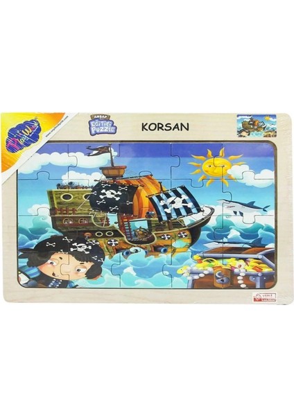 53/54/55/56 Ahşap Eğit.puzzle Korsan