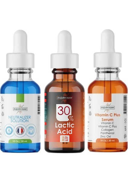 Selülitler Giderme Laktik Asit %30 Peeling Set 90 ml