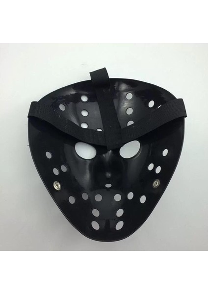 Siyah Renk Kırmızı Çizgili Tam Yüz Hokey Jason Maskesi Hannibal Maskesi indirimleri