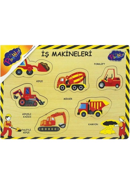 194/195- Ahşap Tutmalı Iş Makinaları