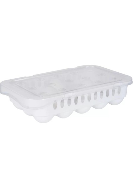 Hijyenik Yumurta Saklama Kabı 15 Bölmeli Kapaklı