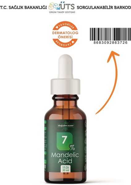 Kararmış Cilt Beyazlatma Mandelik Asit %7 Set 90 ml fırsatları