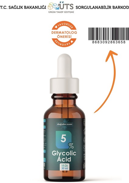 Doğum Lekesi Giderme Glikolik Asit %5 Set Glikolik Asit Peelingi 90 ml