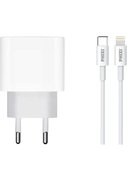Force QCH281L Pd Destekli 15W Type-C To Lightning USB Kablolu Şarj Cihazı