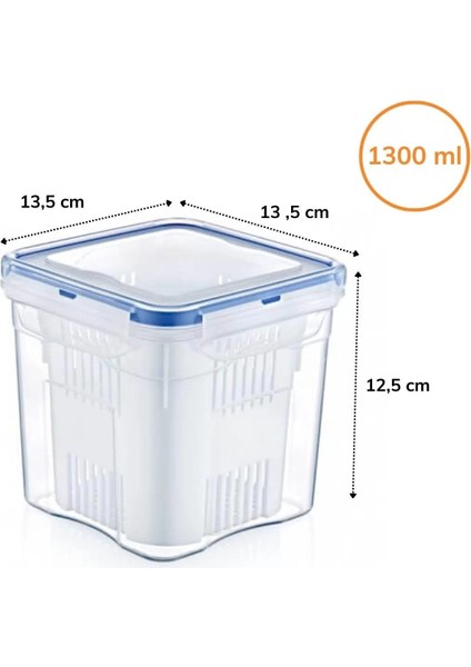 1.3 Lt Klipsli Kapaklı Zeytinlik -Zeytin Turşu Saklama Yıkama Kabı fırsatları