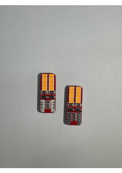 T10 PARK LEDİ KISA 12V TURUNCU 24 LED-CANBUSLU