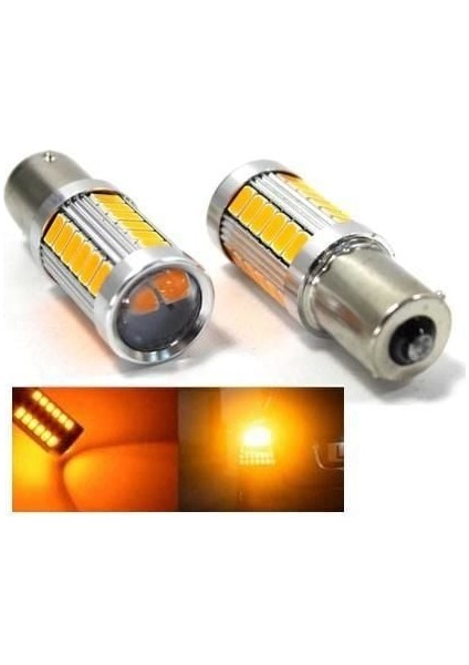 93 TEK DUY LED AMPÜL 12V TURUNCU YAKIN TIRNAK 33LED