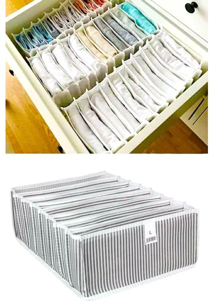 Akordiyon Çekmece Düzenleyici Organizer 8 Gözlü L Beden Çorap Çamaşır Havlu Düzenleyici indirimleri