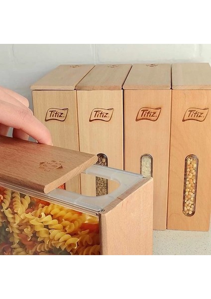 Ahşap Saklama Kabı Woodbox Bakliyat Organizer 1.7 Lt indirimleri
