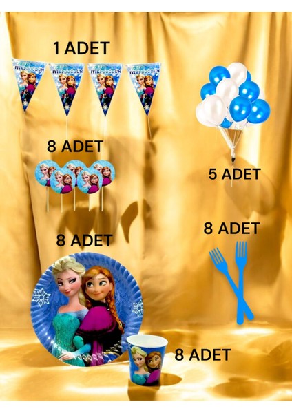 8 Kişilik Frozen Temalı M Paket - Doğum Günü Parti ve Eğlenceli Etkinlikler fiyatları