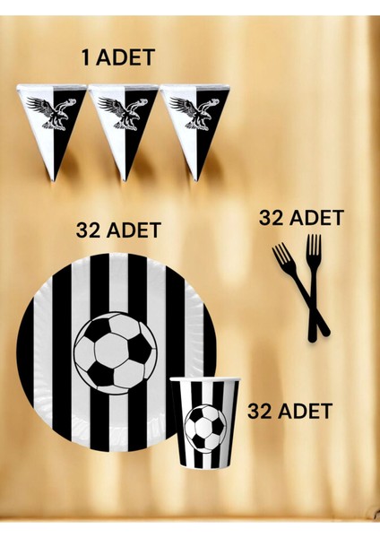 32 Kişilik Siyah Beyaz Temalı S Paket - Doğum Günü Parti ve Eğlenceli Etkinlikler fiyatları