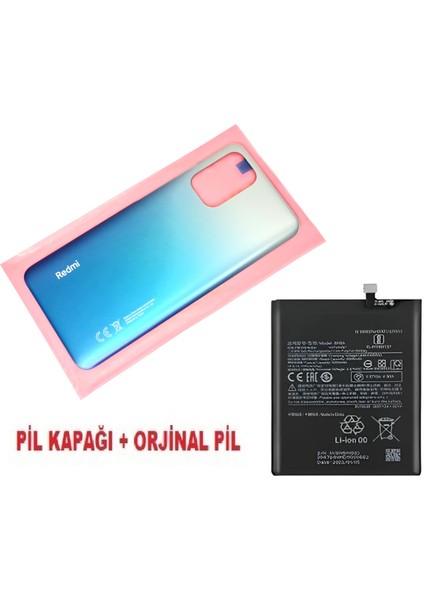 Xiaomi Redmi Note 10S (4g) Arka Pil Batarya Kapağı + Pil Mavi
