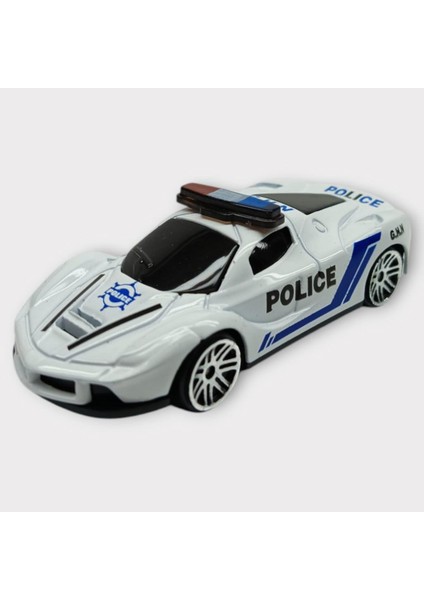 Metal Mini Polis Arabası 8 cm - Polis - 7