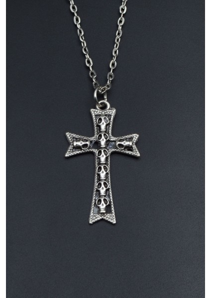 Kuru Kafalı Haç Düz Zincir Kolye fiyatları