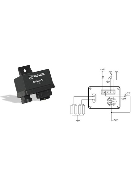 12V Kızdırma Rölesi (2+5 Fiş) Renault Experss