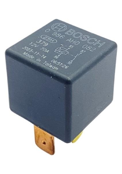 12V Röle 4 Uçlu 70 A (2 Uç Küçük / 2 Uç Büyük) (6.3 mm / 9.5 Mm) (Dirençli)